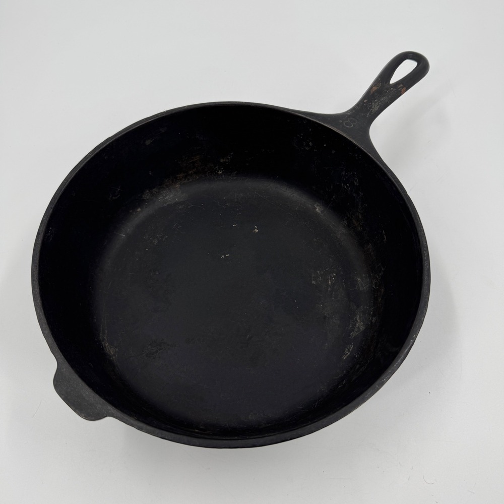 Wagner Ware Deep Skillet Chicken Fryer #8 Black Cast Iron 10.5" Vintage 1088 A